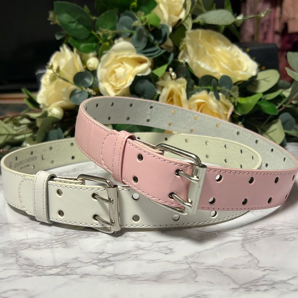 BUNDLE OF 2 GENUINE LEATHER BELTS